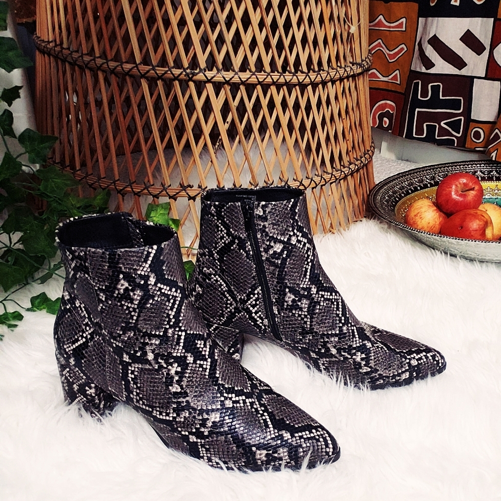 STEVE MADDEN Snake print bootie
